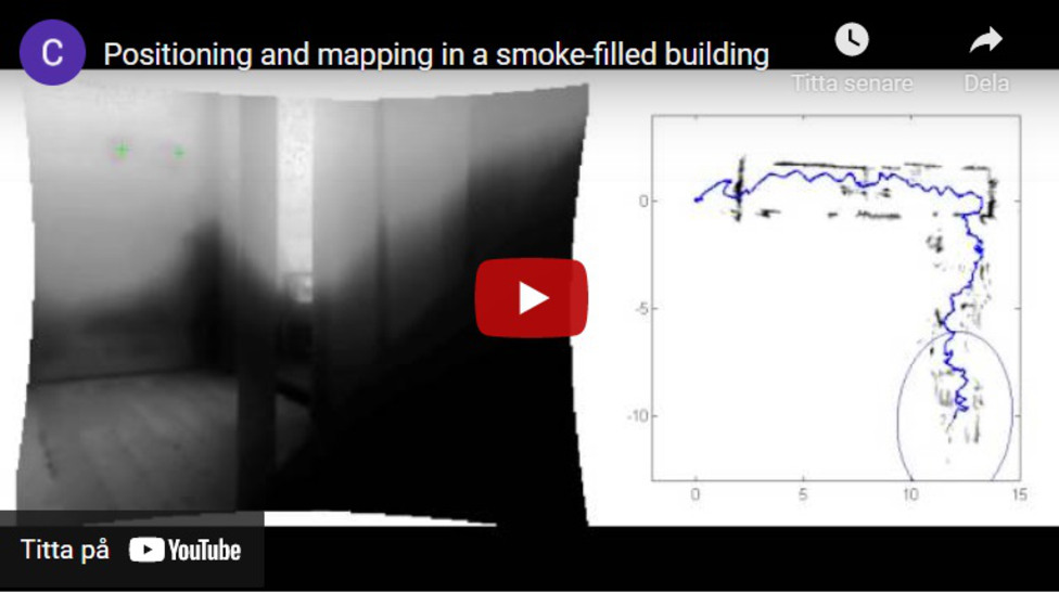 Positioning and mapping in a smoke-filled building
