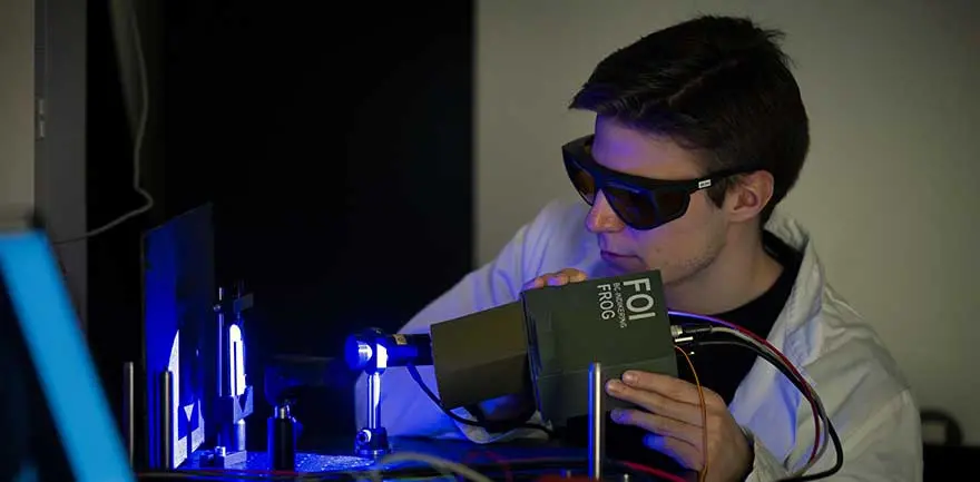 A scientist in a lab.