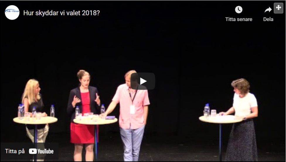 Hur skyddar vi valet 2018 Youtube