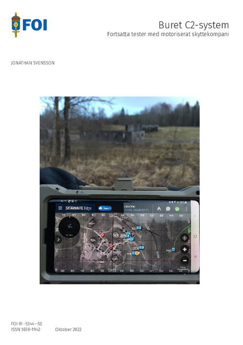 Buret C2 system Fortsatta Tester Med Motoriserat Skyttekompani 